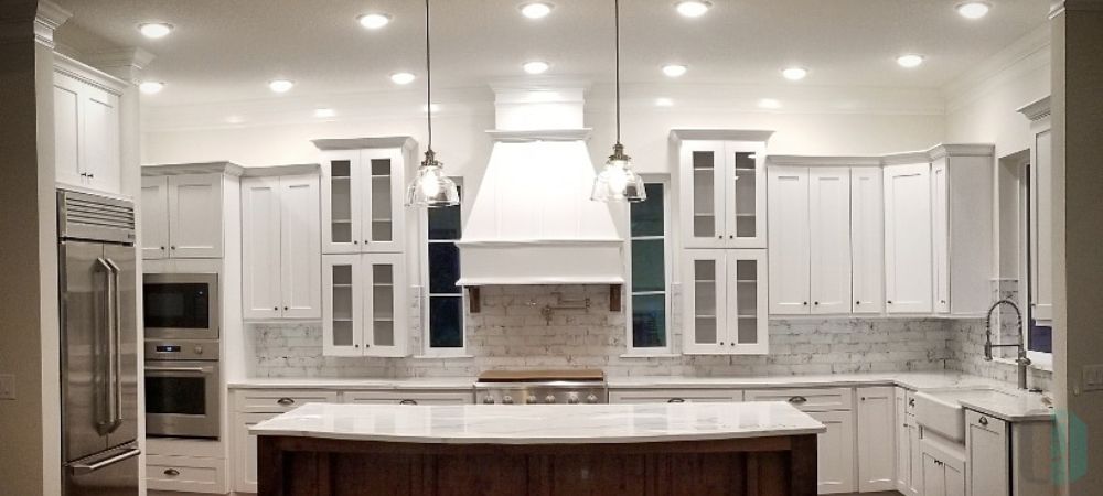 White Cabinet with Glass Doors