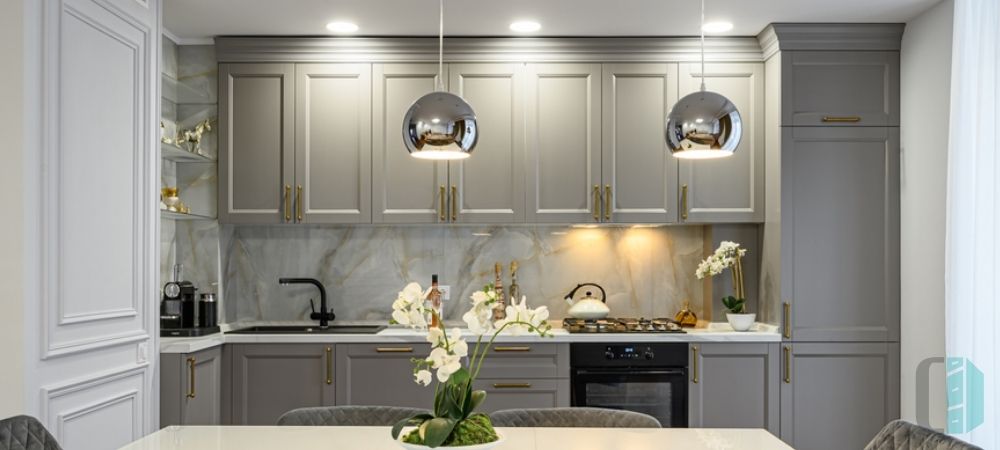Sleek and Stylish Light Gray Cabinets