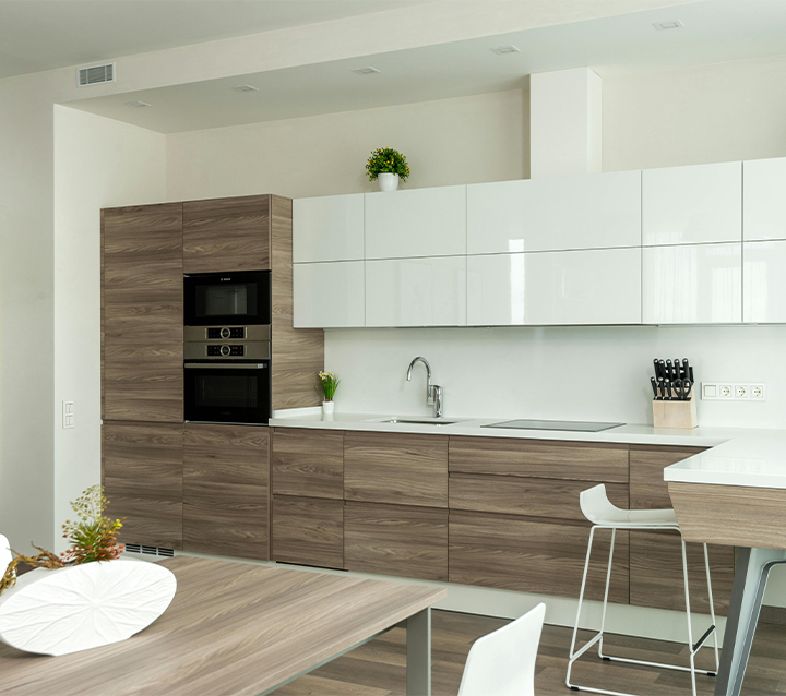 Enhance Small Kitchens with Greenery and Plants A small kitchen decorated with greenery and potted plants for a refreshing look
