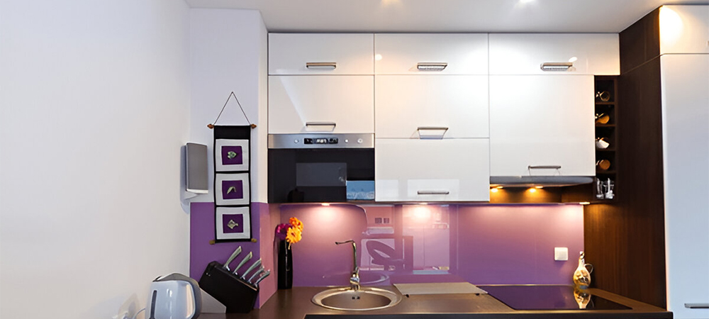 Aubergine Kitchen Cabinets: A Sophisticated Choice Modern kitchen featuring elegant aubergine cabinets for a sophisticated look