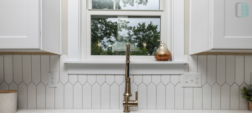 Beadboard Backsplash with Shaker Cabinets