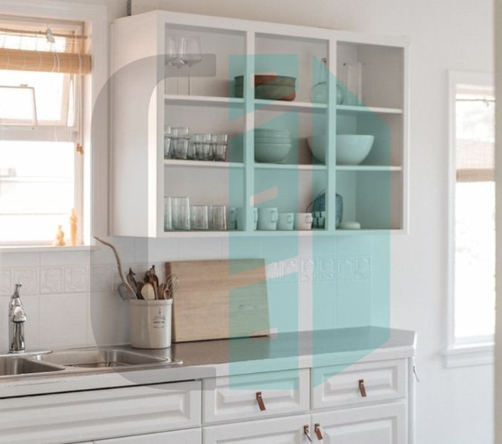 Open Shelving Shaker Cabinets