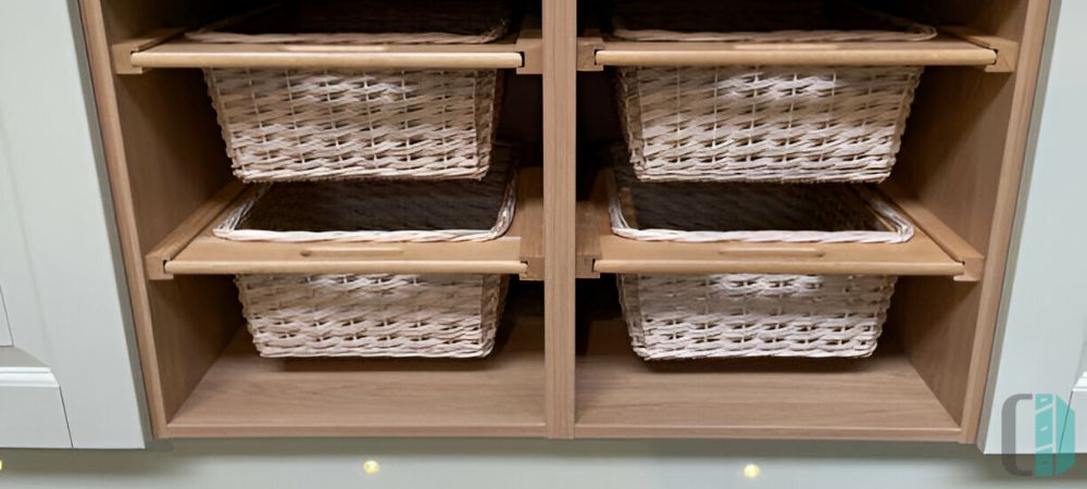 Built-In Sliding Baskets Cabinets