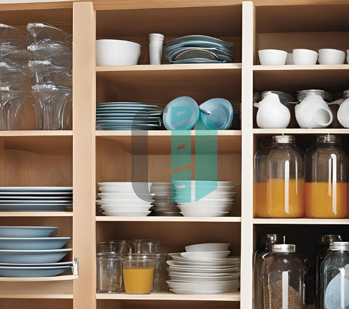 Shelf Inserts to organize drinkware and dishware 